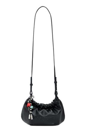 Desigual Logo Embossed Shoulder Bag in Black at Nordstrom