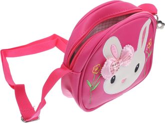 SOLUSTRE Healeved Crossbody Bag for Ages 6-10, Cute Bunny Shoulder Purse in Rose Red, Lightweight Fashionable Little Girl Purse for Daily Use and Birthday
