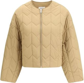 Maison Kitsun&eacute; Quilted Jacket - Dames - Winterjassen - Bruin - M - Jassen