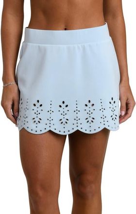 La Blanca Cloudset Eyelet Detail Miniskirt in Drift at Nordstrom, Size X-Large