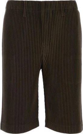 Issey Miyake Pants - Heren - Korte Broeken - Bruin - M - Korte Broeken
