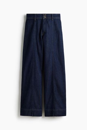 H&M Wide High Jeans - Dunkles Denimblau