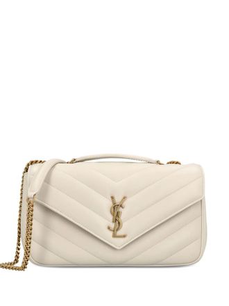 Saint Laurent Loulou chevron-quilted shoulder bag - women - Lambskin - OS - Neutrals