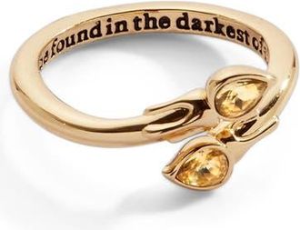 Alex and Ani Harry Potter Great Hall Candle Wrap Ring in Gold at Nordstrom, Size 7