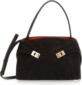 Ferragamo Hug Croco Print Suede