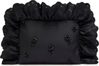 Simone Rocha Simone Rocha Pillowcase Embroidered Padded Clutch - Black - One Size