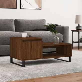 vidaXL Tavolino da Salotto Rovere Marrone100x50x45cm Legno Multistrato - Vidaxl