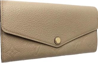 Louis Vuitton Pre-owned Leren Portemonnee - Dames - Vintage Accessoires - Beige - ONE Size - Leer - Vintage