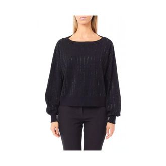 Liu Jo Dames, Truien, Zwart, Maat: S Viscose