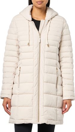 Tommy Hilfiger Womens Every Day Essential Long Lightweight Coat, White Sand, L