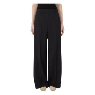 Max Mara Visivo Palazzo Broek - Dames - Broeken - Zwart - Maat: S Wol