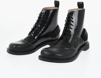 Loewe Brushed Leather Ankle Boots CAMPO with Rubber Toe size 42