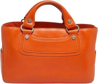 Celine Pre-owned Handbags, female, Orange, Size: ONE SIZE Pre-owned Vintage Leather Handbag