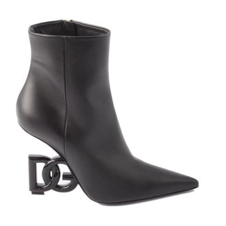 Dolce & Gabbana Stivaletto Ankle Booties - female - Dolce & Gabbana - Heeled Boots - Black - 7 UK - Shoes