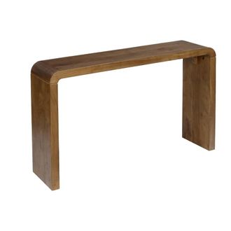 Sweeek Consola ex&oacute;tica de madera de acacia, 120cm, nogal