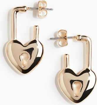 H&M Ohrringe in Form eines Vorhängeschlosses - Gold