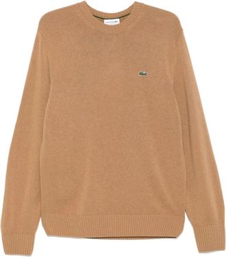 Lacoste Jersey de lana con cuello redondo - Knitwear - Hombre - Marr&oacute;n - XS