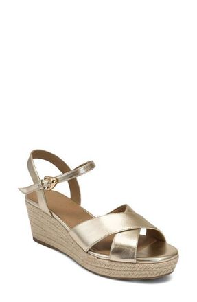 Aerosoles Casarina Platform Wedge Sandal in Soft Gold at Nordstrom, Size 5.5