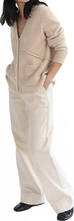 M.Patmos Leto V Neck Wool Cardigan In Wheat