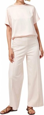 Lyss&eacute; Nova Hi Waist Pintuck Denim Pants In Barely Pink