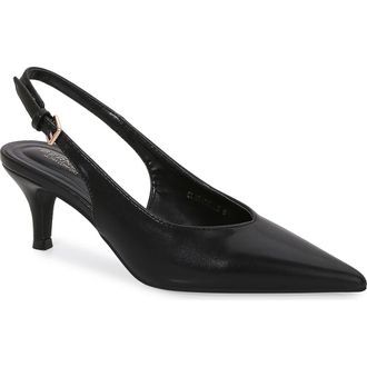 Berness Clarabelle Pointed Toe Slingback Pump in Black at Nordstrom Rack, Size 7.5