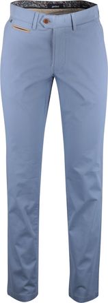 Gardeur pantalon flatfront lichtblauw katoen normale fit