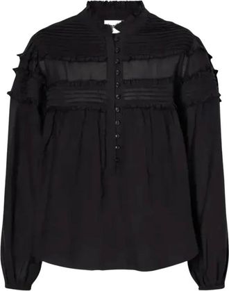 Isabel Marant Doane Top - Dames - Blouses - Zwart - XL - Overhemden