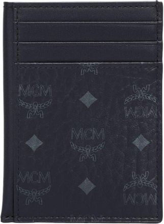 MCM N/S Card Case in Visetos Original in Black at Nordstrom