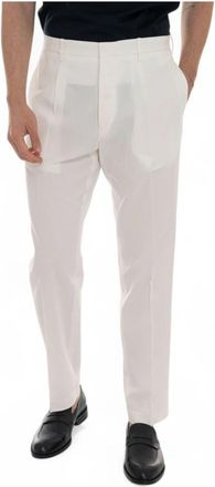 Hindustrie Crepe Chino met kleermakerssplit - Heren - Slim Fit Broeken - Beige - 2XL - Leer - Broeken