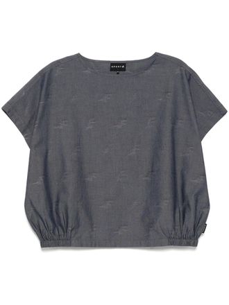 Sport b. Aop top met korte mouwen - Blauw