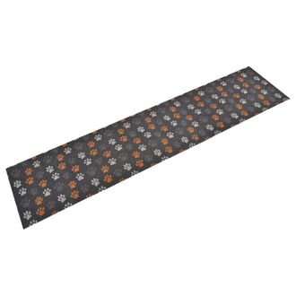 vidaXL Vidaxl - Alfombra De Cocina Lavable Terciopelo Dibujo De Patas 60x300 Cm