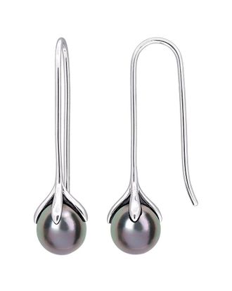 Rina Limor Silver 10-11Mm Pearl Drop Earrings