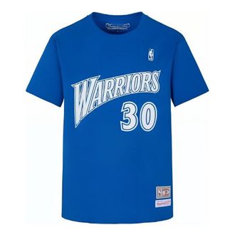 Mitchell & Ness x NBA Golden State Warriors Name Number T-shirt Stephen Curry 30 MNJYSST230133-ROYAL