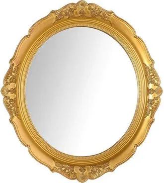 OEM Espejo De Pared Decorativo Vintage Para Colgar En El Dormitorio, La Sala De Estar O Sobre La C&oacute;moda, 33 X 37 Cm (dorado)
