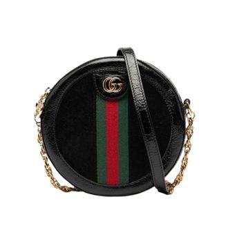 Gucci Pre-owned Cross Body Bags, female, Black, Size: ONE SIZE Pre-owned Suede Crossbody Bag