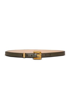 Balmain Anthem smooth leather belt in Green at Nordstrom, Size 85