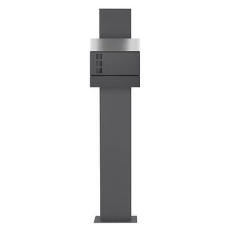 ECD Germany Buz&oacute;n, antracita/plata, de acero inoxidable