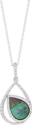 Suzy Levian Suzy Levian Silver Cz Dangle Necklace
