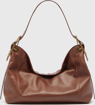 Diesel D-Line-Shoulder bag in leather - Shoulder Bags - Woman - Brown