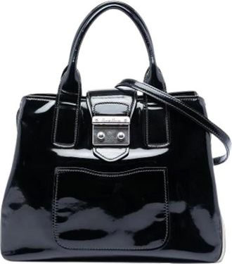Miu Miu Pre-owned Handbags, female, Black, Size: ONE SIZE Pre-owned Satchel