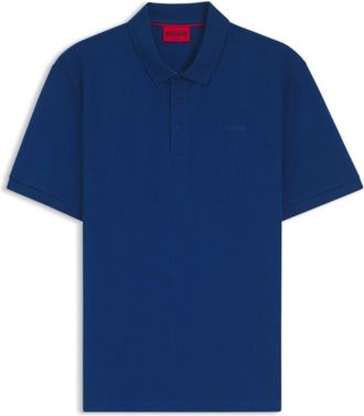 HUGO BOSS Cotton-piqu&eacute; polo shirt with logo print