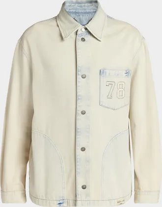 Golden Goose Men & apos;s Bleached Denim Jacket