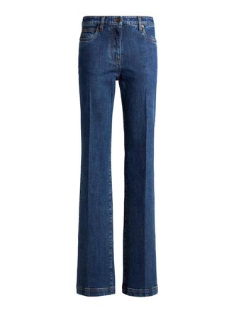 Etro Straight-Leg Blue Stretch Cotton Denim Jeans