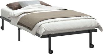 vidaXL Estructura de cama sin colchón plegable negro acero 100x190 cm vidaXL