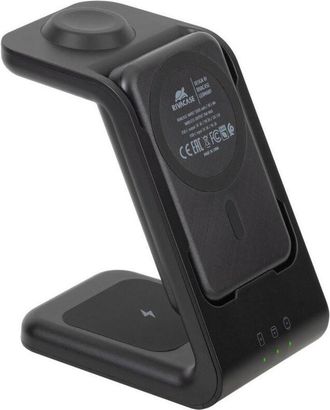 Rivacase Rivacase Va4917 Cargador De Dispositivo M&oacute;vil Auriculares, Smartphone, Reloj Inteligente Negro Usb Cargador Inal&aacute;mbrico Interior