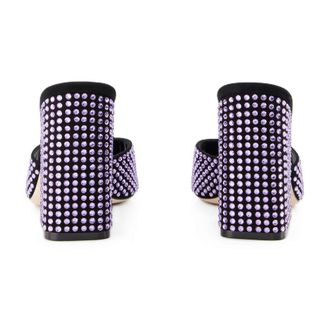 PARIS TEXAS Womens Studded Heel Mule Purple Others