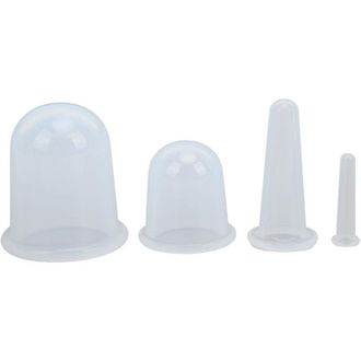 OEM Set De 4 Ventosas De Silicona Para Terapia De Vac&iacute;o, Anticelul&iacute;tica Y Alisadora Facial