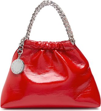Stella McCartney Stella Mccartney Falabella Drawstring Faux Patent Leather Cross-body bag - Red - One Size