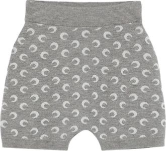 Marine Serre Moon gebreide shorts met jacquard - Grijs