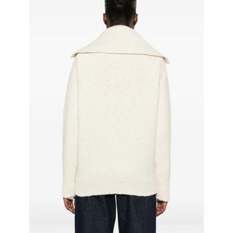 Malo Sailor Collar Cashmere-Wool Sweater - Beige